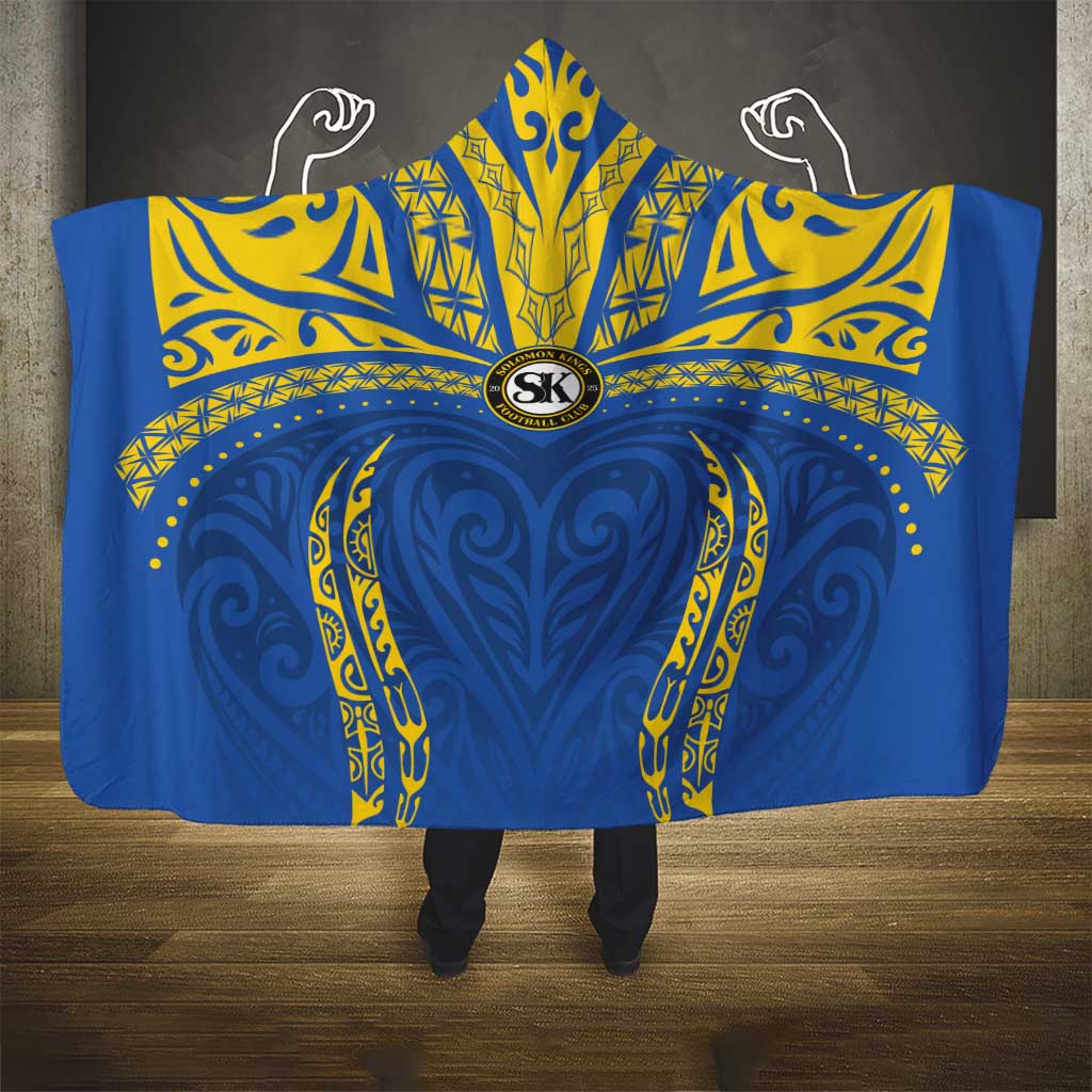 Oceania Football Solomon Kings Hooded Blanket Polynesian Tribal Pattern