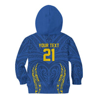 Custom Oceania Football Solomon Kings Kid Hoodie Polynesian Tribal Pattern