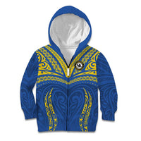 Custom Oceania Football Solomon Kings Kid Hoodie Polynesian Tribal Pattern
