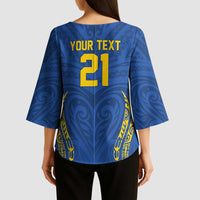 Custom Oceania Football Solomon Kings Kimono Sleeve Blouse Polynesian Tribal Pattern LT9 - Polynesian Pride