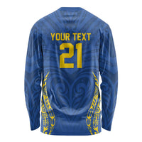 Custom Oceania Football Solomon Kings Long Sleeve Shirt Polynesian Tribal Pattern LT9 - Polynesian Pride