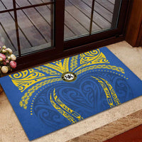 Oceania Football Solomon Kings Rubber Doormat Polynesian Tribal Pattern