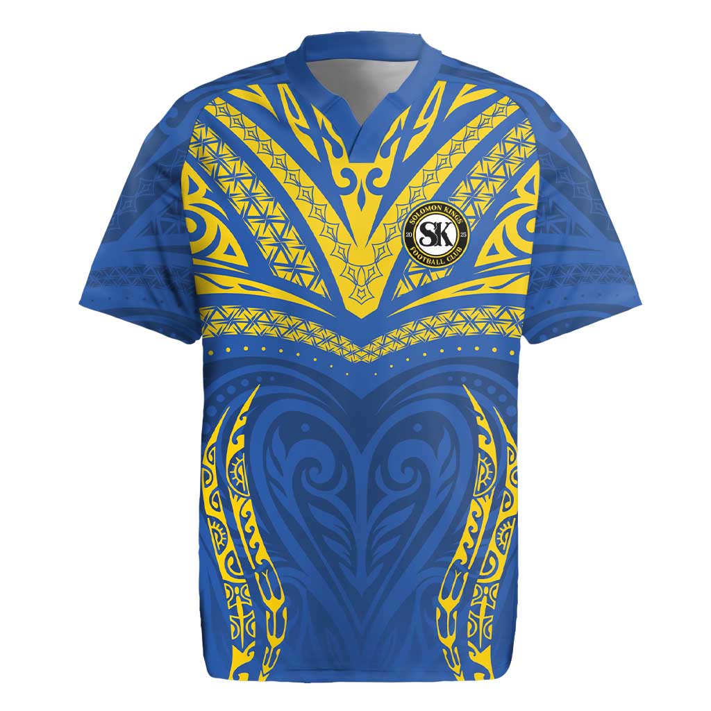Custom Oceania Football Solomon Kings Rugby Jersey Polynesian Tribal Pattern