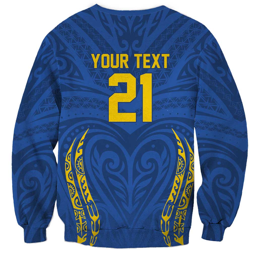 Custom Oceania Football Solomon Kings Sweatshirt Polynesian Tribal Pattern