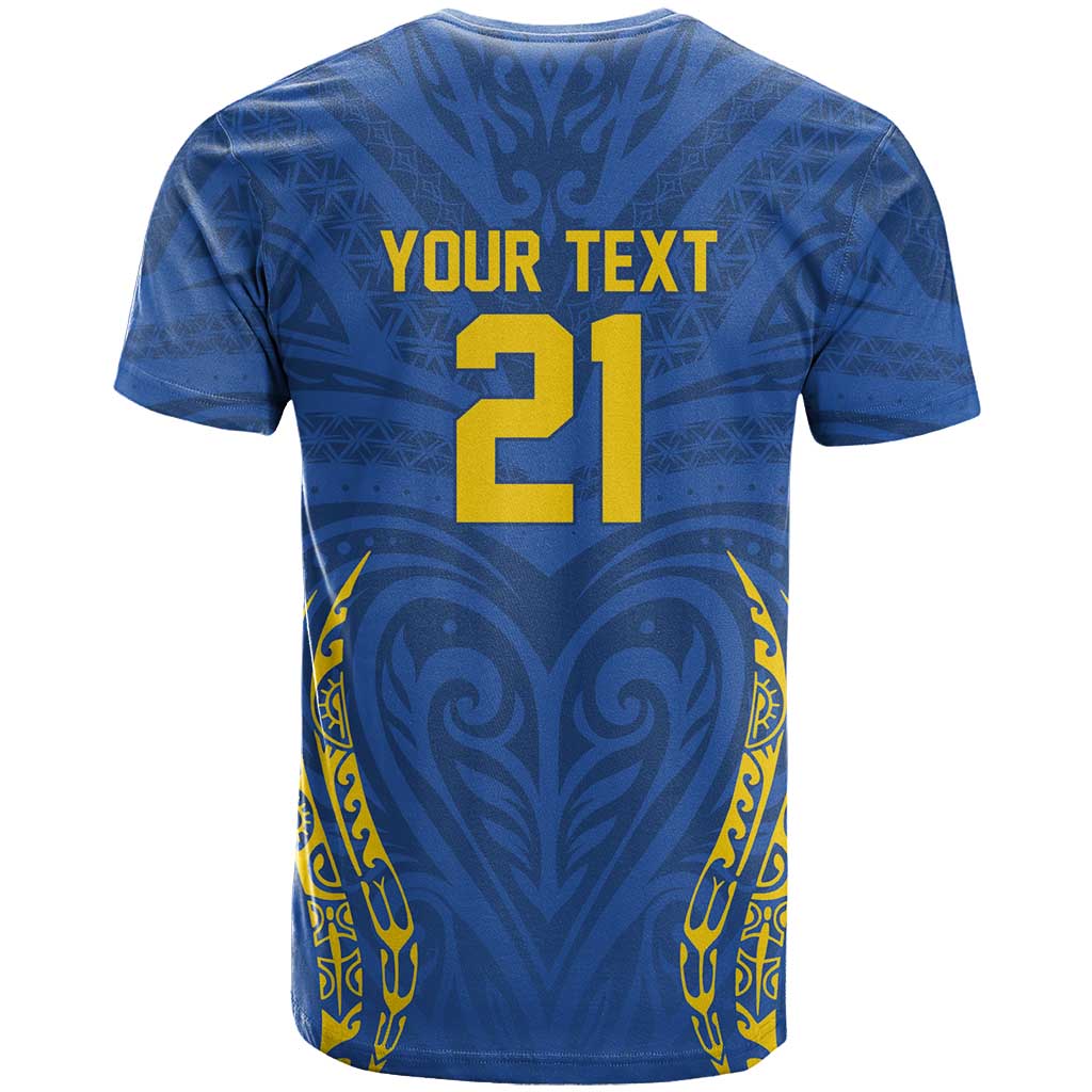 Custom Oceania Football Solomon Kings T Shirt Polynesian Tribal Pattern