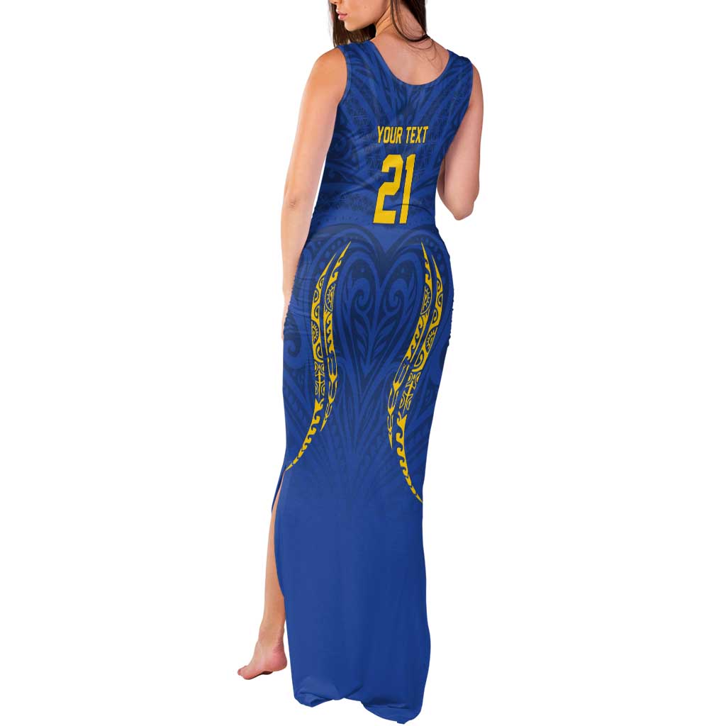 Custom Oceania Football Solomon Kings Tank Maxi Dress Polynesian Tribal Pattern