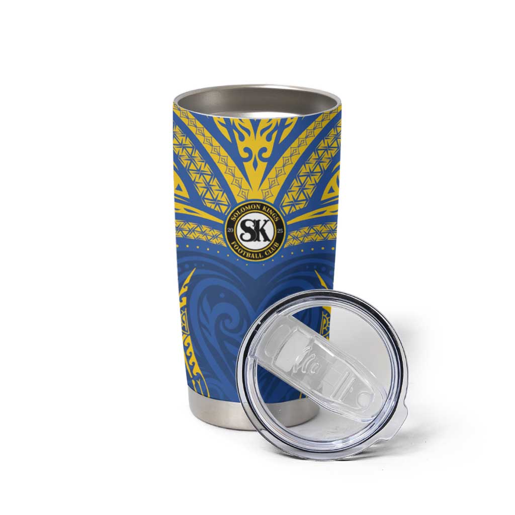 Custom Oceania Football Solomon Kings Tumbler Cup Polynesian Tribal Pattern LT9 - Polynesian Pride