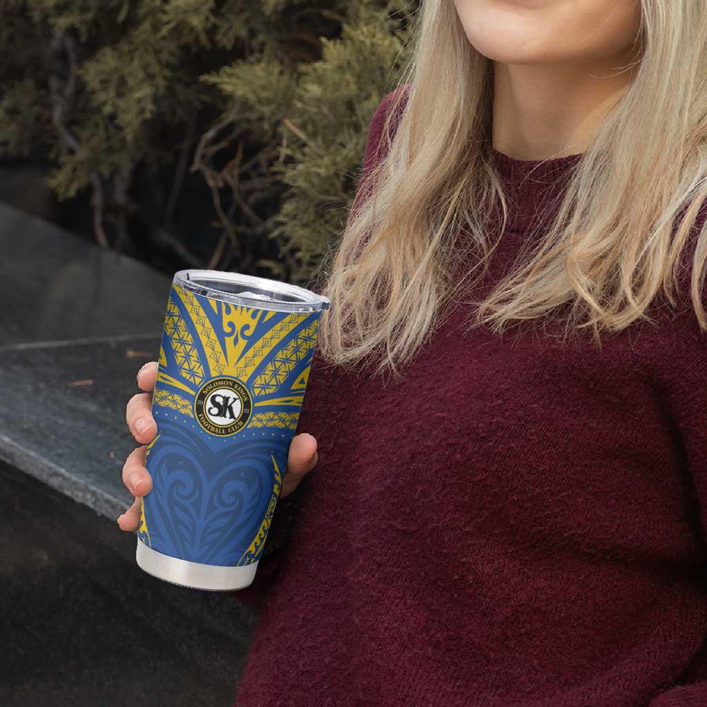 Custom Oceania Football Solomon Kings Tumbler Cup Polynesian Tribal Pattern LT9 - Polynesian Pride