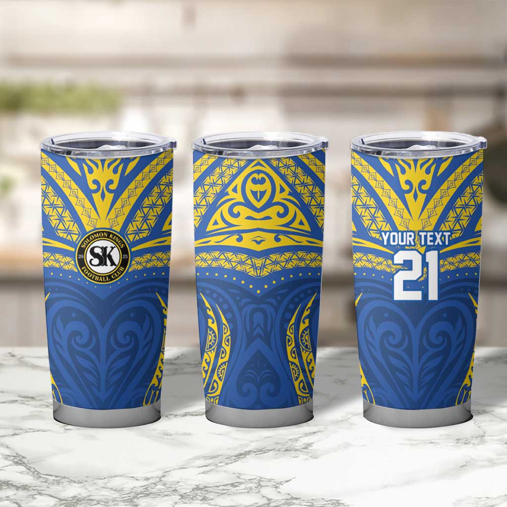 Custom Oceania Football Solomon Kings Tumbler Cup Polynesian Tribal Pattern LT9 - Polynesian Pride