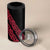 All Black Maori Tribal Tattoo Personalised 4 in 1 Can Cooler Tumbler Classic Red Polynesian Style - Polynesian Pride