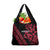 All Black Maori Tribal Tattoo Personalised Grocery Bag Classic Red Polynesian Style - Polynesian Pride