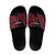 All Black Maori Tribal Tattoo Personalised Slide Sandals Classic Red Polynesian Style - Polynesian Pride
