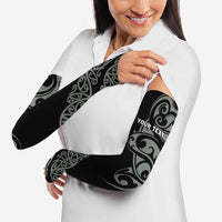 All Black Maori Tribal Tattoo Personalised Arm Sleeves Moss Green Polynesian Style - Polynesian Pride