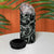 All Black Maori Tribal Tattoo Personalised 4 in 1 Can Cooler Tumbler Moss Green Polynesian Style - Polynesian Pride
