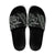 All Black Maori Tribal Tattoo Personalised Slide Sandals Moss Green Polynesian Style - Polynesian Pride