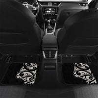 All Black Maori Tribal Tattoo Personalised Car Mats Stone Gray Polynesian Style - Polynesian Pride