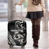 All Black Maori Tribal Tattoo Personalised Luggage Cover Stone Gray Polynesian Style - Polynesian Pride