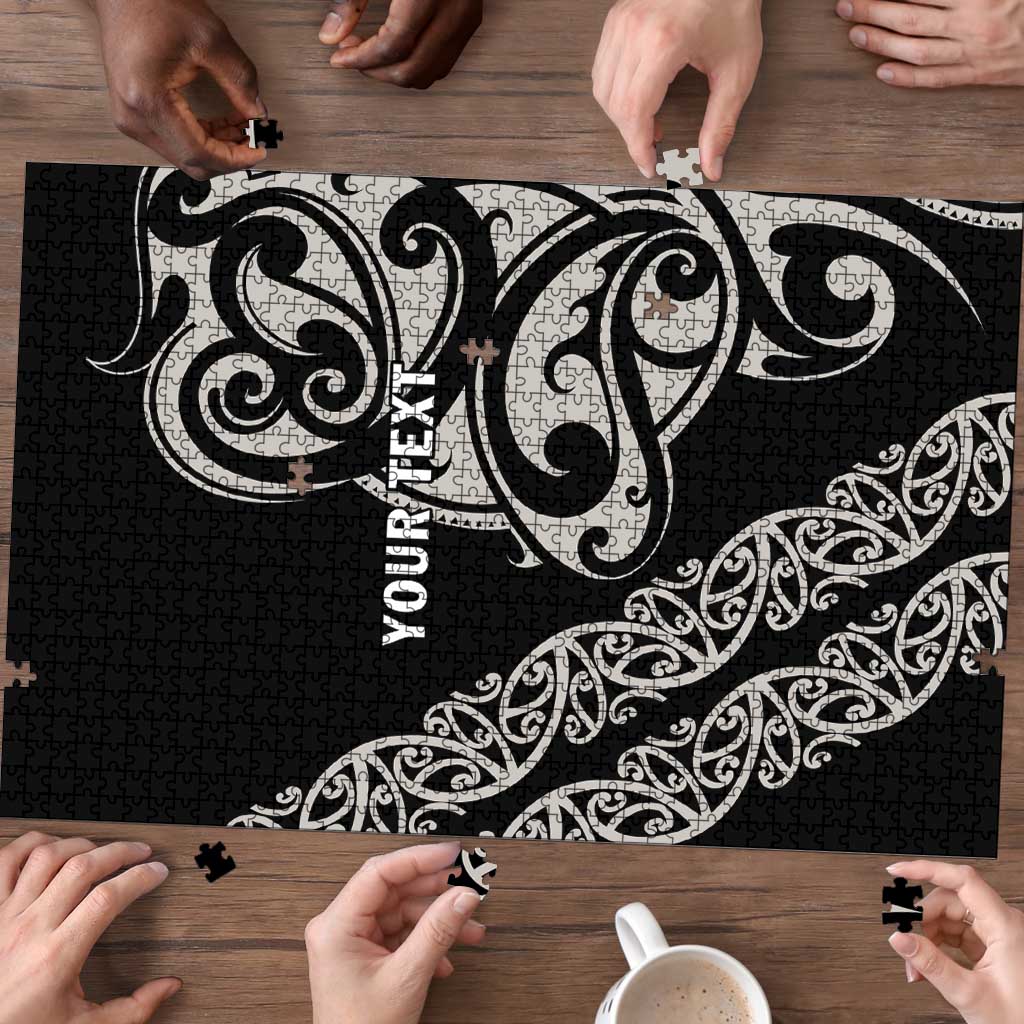 All Black Maori Tribal Tattoo Personalised Puzzle Stone Gray Polynesian Style - Polynesian Pride