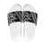 All Black Maori Tribal Tattoo Personalised Slide Sandals Stone Gray Polynesian Style - Polynesian Pride