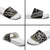 All Black Maori Tribal Tattoo Personalised Slide Sandals Stone Gray Polynesian Style - Polynesian Pride