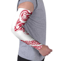 All White Maori Tribal Tattoo Personalised Arm Sleeves Classic Red Polynesian Style - Polynesian Pride