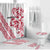 All White Maori Tribal Tattoo Personalised Bathroom Set Classic Red Polynesian Style - Polynesian Pride
