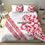 All White Maori Tribal Tattoo Personalised Bedding Set Classic Red Polynesian Style - Polynesian Pride