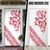 All White Maori Tribal Tattoo Personalised Door Cover Classic Red Polynesian Style - Polynesian Pride