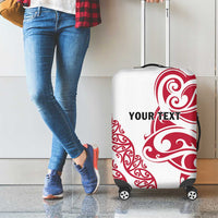 All White Maori Tribal Tattoo Personalised Luggage Cover Classic Red Polynesian Style - Polynesian Pride