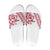 All White Maori Tribal Tattoo Personalised Slide Sandals Classic Red Polynesian Style - Polynesian Pride
