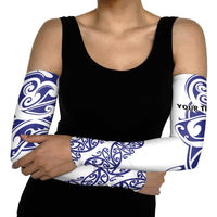 All White Maori Tribal Tattoo Personalised Arm Sleeves Dark Blue Polynesian Style LT9 - Polynesian Pride