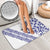 All White Maori Tribal Tattoo Personalised Bathroom Set Dark Blue Polynesian Style - Polynesian Pride