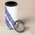 All White Maori Tribal Tattoo Personalised 4 in 1 Can Cooler Tumbler Dark Blue Polynesian Style - Polynesian Pride