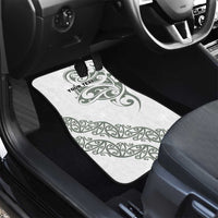 All White Maori Tribal Tattoo Personalised Car Mats Moss Green Polynesian Style - Polynesian Pride