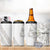 All White Maori Tribal Tattoo Personalised 4 in 1 Can Cooler Tumbler Stone Gray Polynesian Style - Polynesian Pride