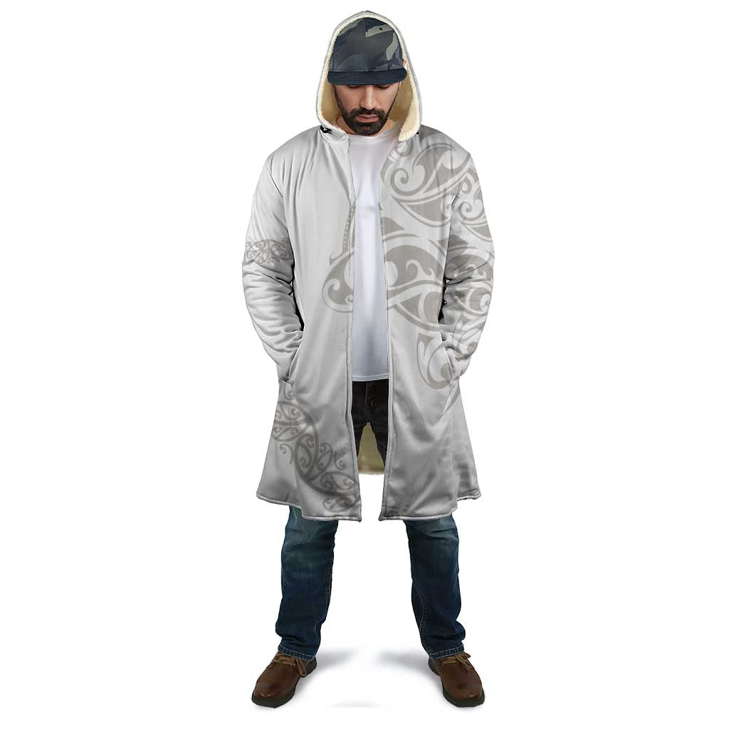 All White Maori Tribal Tattoo Personalised Cloak Stone Gray Polynesian Style - Polynesian Pride