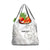 All White Maori Tribal Tattoo Personalised Grocery Bag Stone Gray Polynesian Style - Polynesian Pride