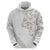 All White Maori Tribal Tattoo Personalised Hoodie Stone Gray Polynesian Style - Polynesian Pride