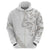 All White Maori Tribal Tattoo Personalised Hoodie Stone Gray Polynesian Style - Polynesian Pride