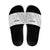 All White Maori Tribal Tattoo Personalised Slide Sandals Stone Gray Polynesian Style - Polynesian Pride