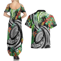 Polynesian Pacific Rugby Tribal Couples Matching Summer Maxi Dress and Hawaiian Shirt Tropical Vibe LT9 - Polynesian Pride