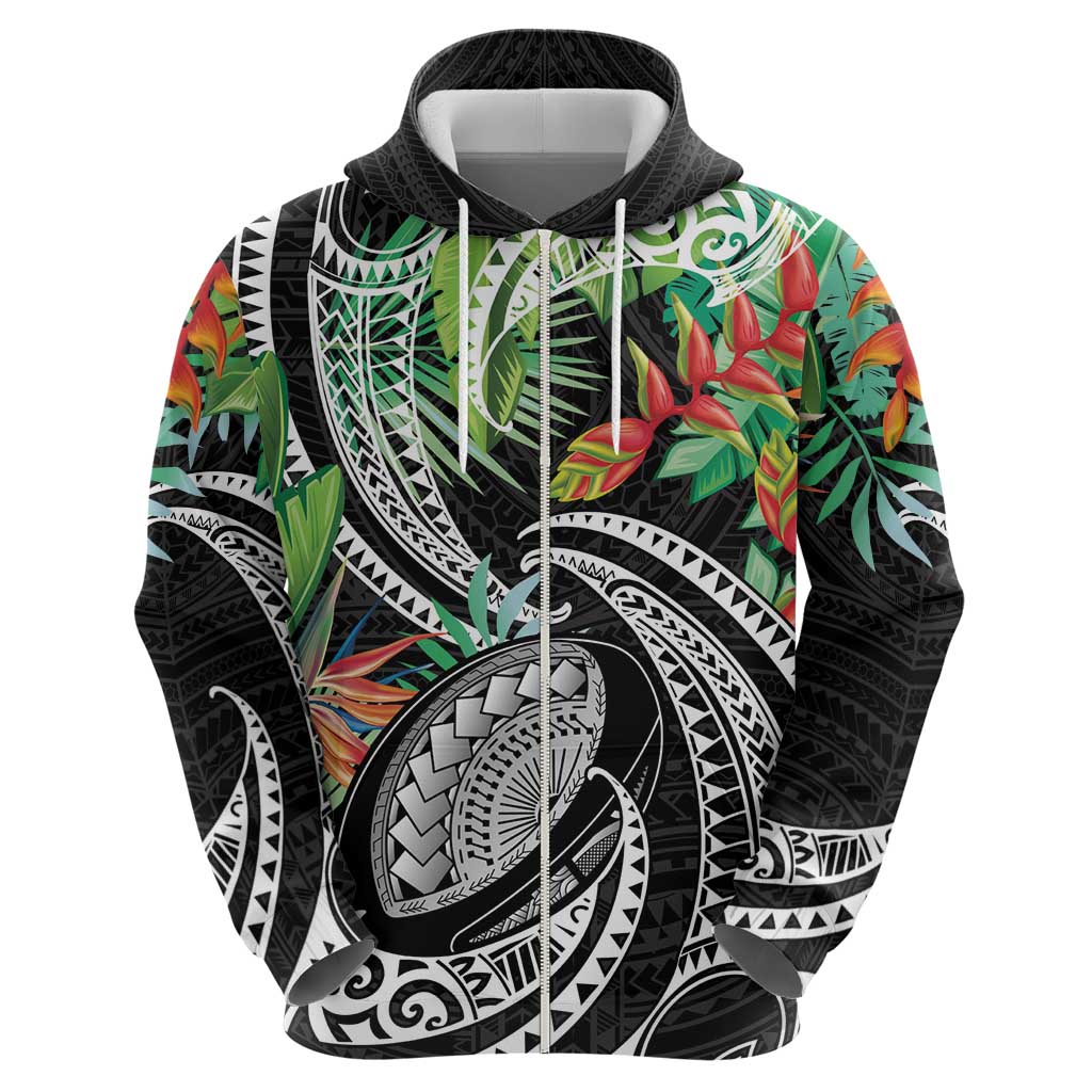Polynesian Pacific Rugby Tribal Hoodie Tropical Vibe