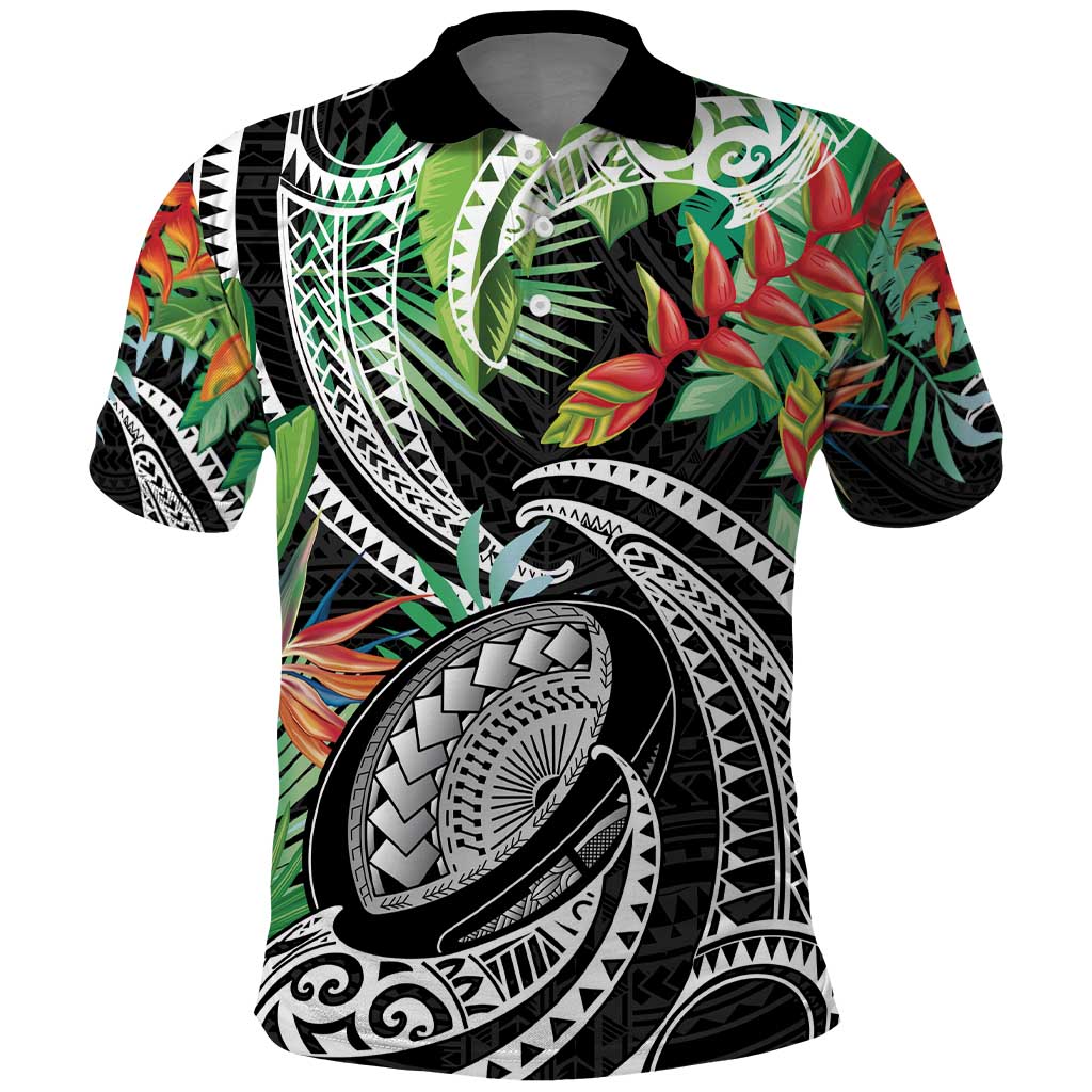 Polynesian Pacific Rugby Tribal Polo Shirt Tropical Vibe