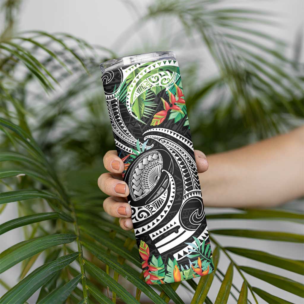 Polynesian Pacific Rugby Tribal Skinny Tumbler Tropical Vibe
