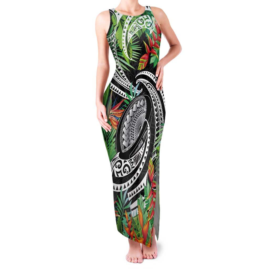 Polynesian Pacific Rugby Tribal Tank Maxi Dress Tropical Vibe