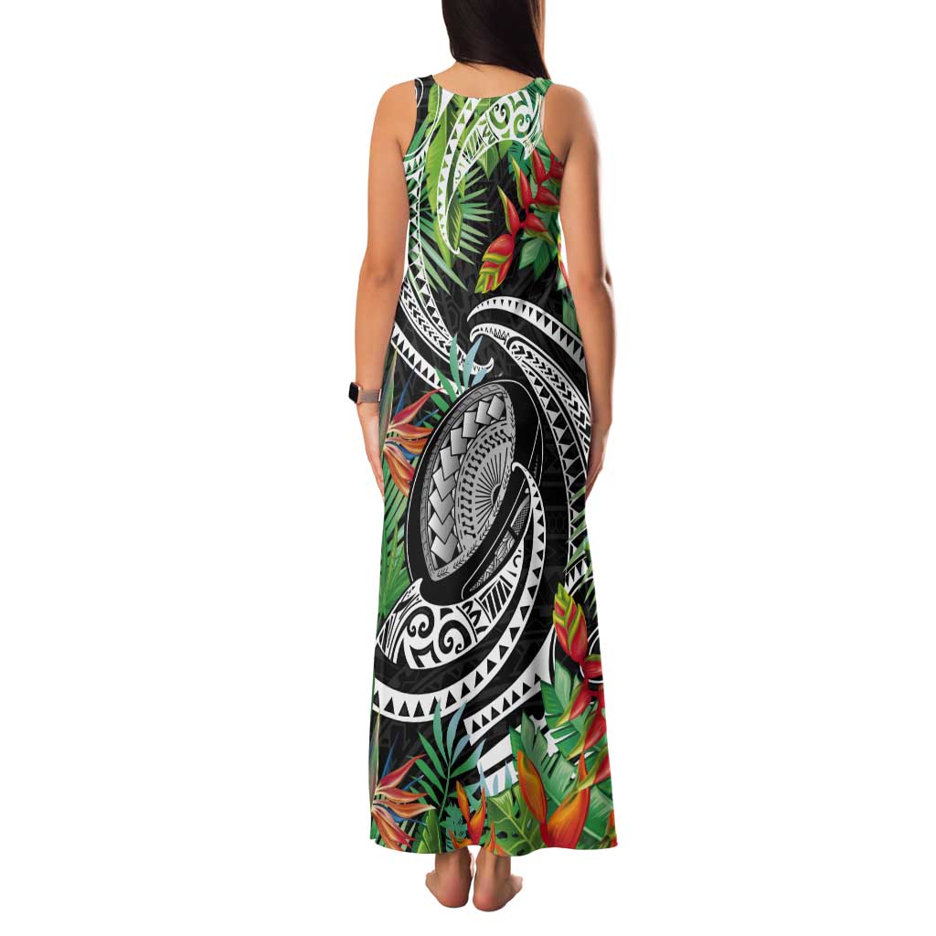Polynesian Pacific Rugby Tribal Tank Maxi Dress Tropical Vibe