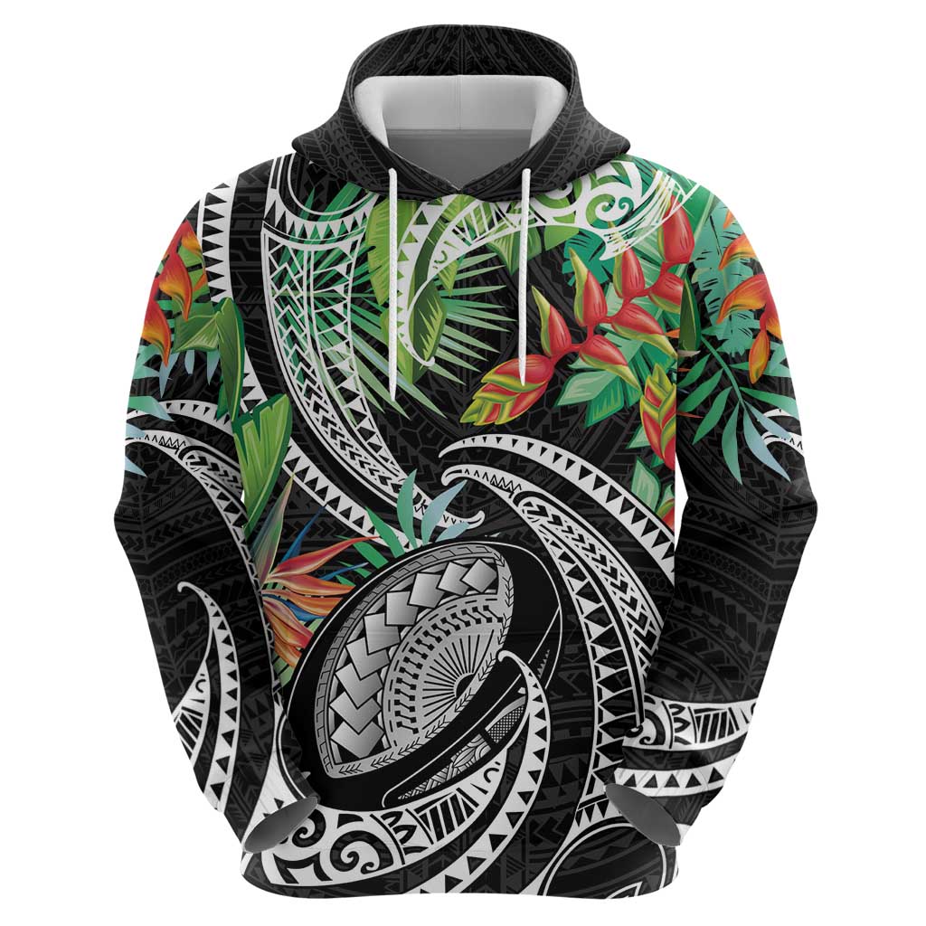 Polynesian Pacific Rugby Tribal Zip Hoodie Tropical Vibe