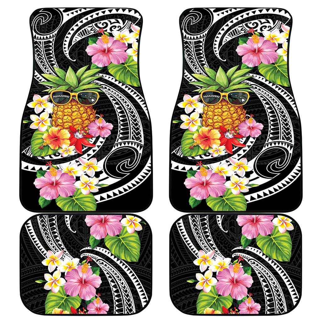 Hau'oli Makahiki Hou Car Mats Aloha Pineapple Tropical Vibe
