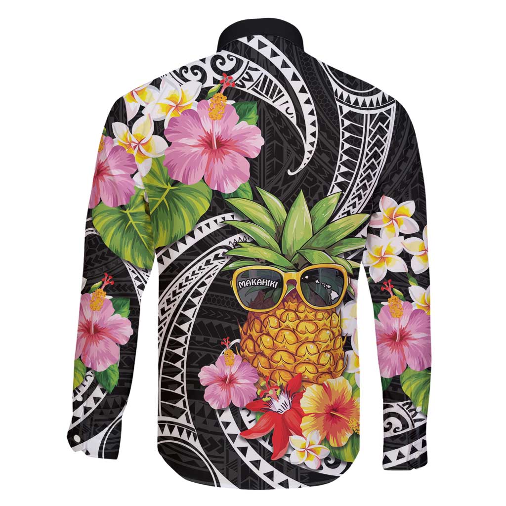 Hau'oli Makahiki Hou Family Matching Puletasi and Hawaiian Shirt Aloha Pineapple Tropical Vibe