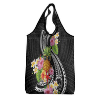Hau'oli Makahiki Hou Grocery Bag Aloha Pineapple Tropical Vibe